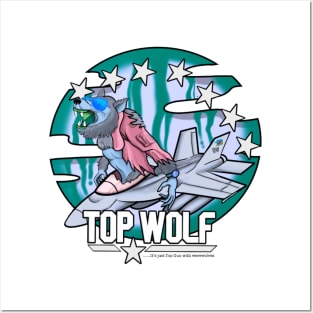 Top Wolf - Toxic Waste Blue Posters and Art